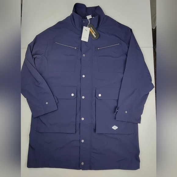 Puma Woven Full Zip Coat X Nanamica Mens Sz XL Blue Casual Athletic 53985106 New